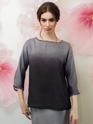 OMBRE IN GREY & BLACK