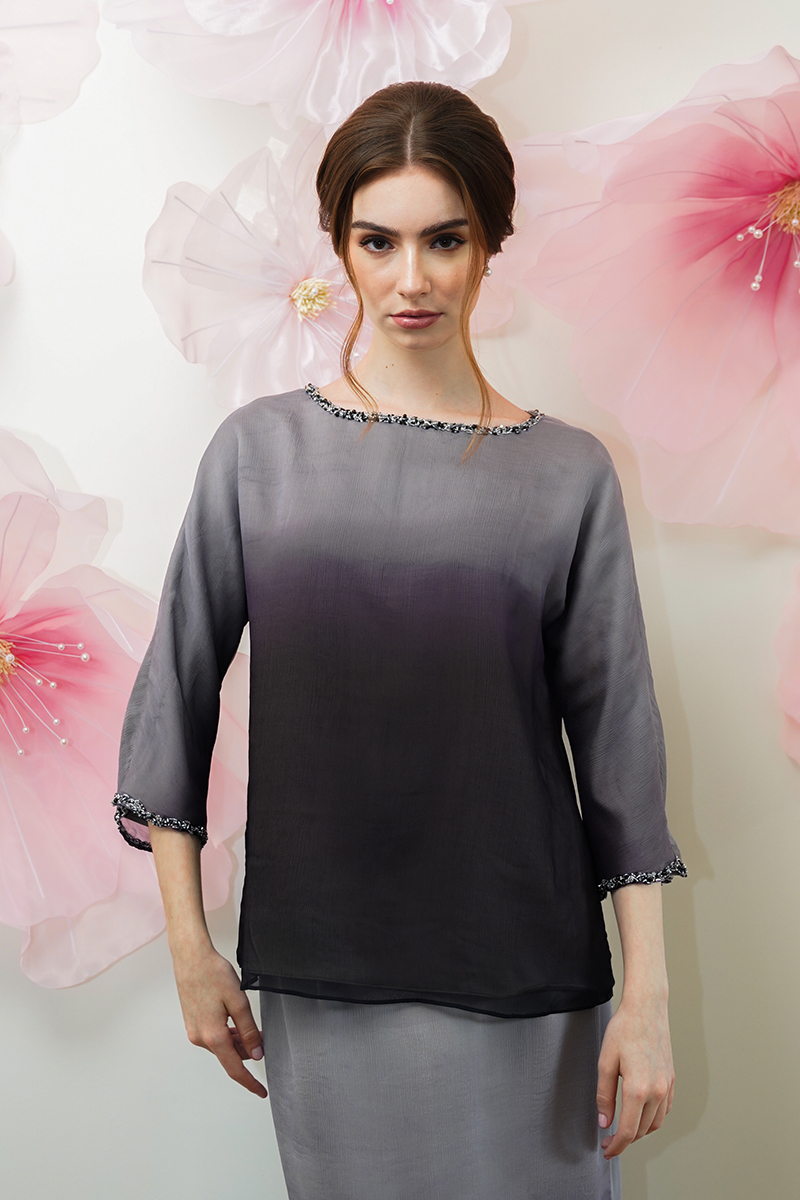 OMBRE IN GREY & BLACK